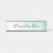 Porte-nom Pour Bureau Élégante parties scintillant moderne vert menthe m (Devant)