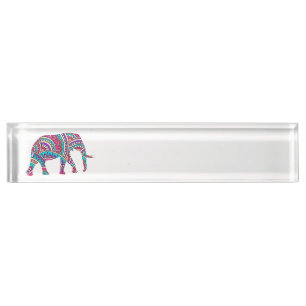 Porte-nom Pour Bureau Éléphant coloré