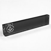Porte-nom Pour Bureau Emblème de franc-maçonnerie