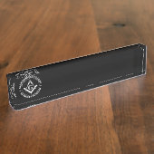 Porte-nom Pour Bureau Emblème de franc-maçonnerie (Taille)