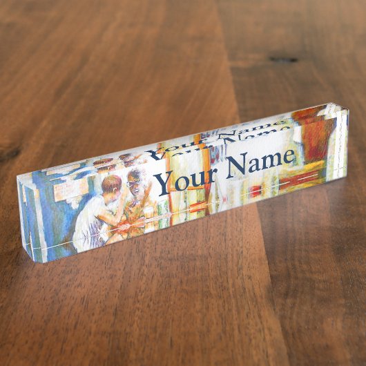 Porte-nom Pour Bureau Émotionnel pour motiver, logique pour justifier (Taille)