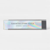 Porte-nom Pour Bureau Employés Holographique Moderne (Devant)