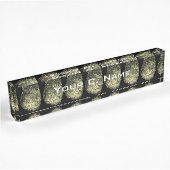 Porte-nom Pour Bureau Empreinte digitale renversée de boucle