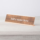 Porte-nom Pour Bureau En bois (Devant)