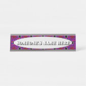 Porte-nom Pour Bureau Endless Pinwheel par Kenneth Yoncich (Devant)