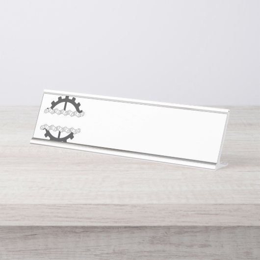 Porte-nom Pour Bureau Engin de chaîne de vélos (Devant)