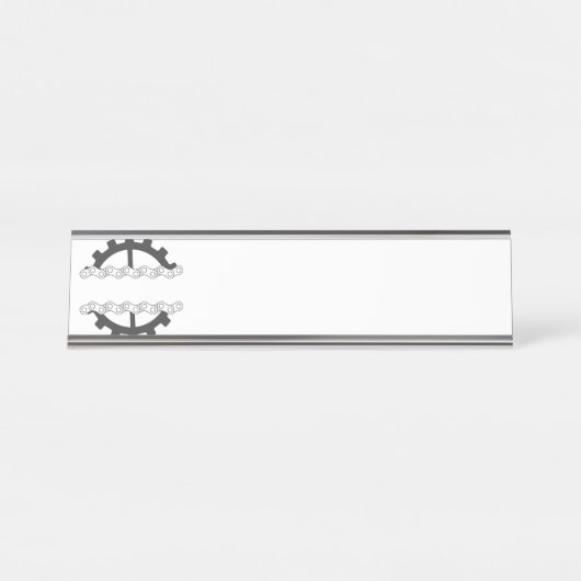 Porte-nom Pour Bureau Engin de chaîne de vélos (Devant)