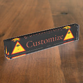 Porte-nom Pour Bureau Enlèvement d'Alien UFO Thunder_Cove (Taille)