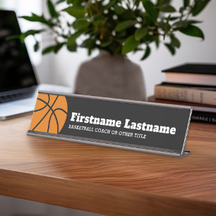 Porte-nom Pour Bureau Enseignant de basket-ball ou d'éducation physique