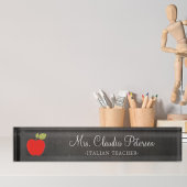 Porte-nom Pour Bureau Enseignant de Blackboard et Red Apple School