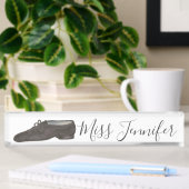 Porte-nom Pour Bureau Enseignant de danse de chaussure de Jazz noir