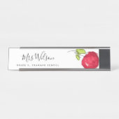 PORTE-NOM POUR BUREAU ENSEIGNANT DE L'ÉCOLE MODERNE PEINTURE HUILE POMME (Devant)