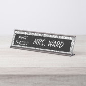 PORTE-NOM POUR BUREAU ENSEIGNANT DE MUSIQUE (Devant)