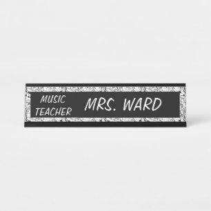PORTE-NOM POUR BUREAU ENSEIGNANT DE MUSIQUE