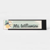 Porte-nom Pour Bureau Enseignant Fleur tropicale de l'île (Devant)