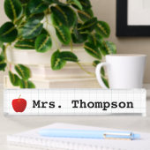 Porte-nom Pour Bureau Enseignant moderne Red Apple