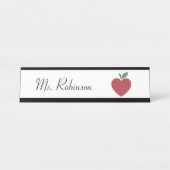 Porte-nom Pour Bureau Enseignant personnalisé Apple (Devant)