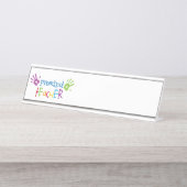 Porte-nom Pour Bureau Enseignant préscolaire (Devant)