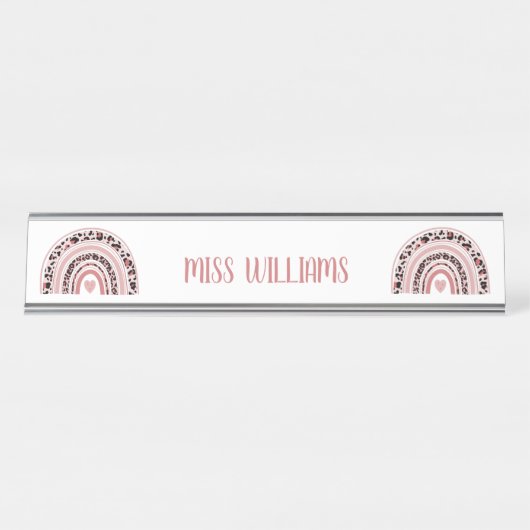 Porte-nom Pour Bureau Enseignant Rainbow Appréciation Long Bureau Nom Pl (Devant)