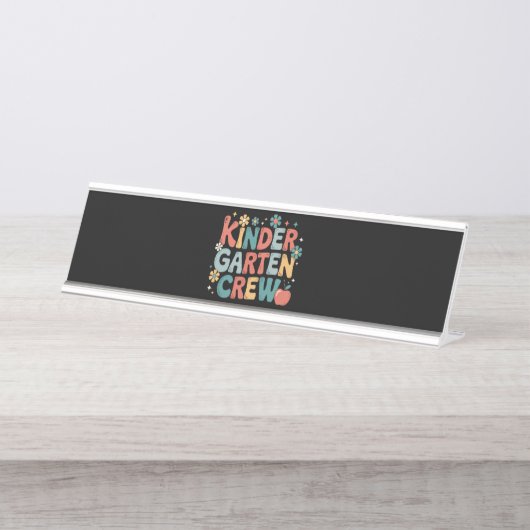 Porte-nom Pour Bureau Enseignant Retour à l'école maternelle (Devant)