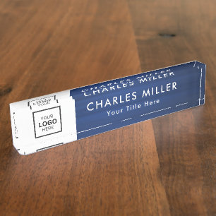 Porte-nom Pour Bureau Enseigne de bureau professionnelle avec logo
