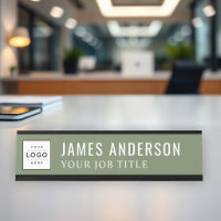 Enseigne de logo d'entreprise personnalisée vert o
