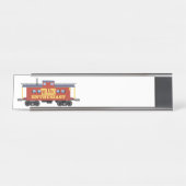 Porte-nom Pour Bureau Enthousiaste du train (Devant)
