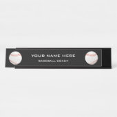 Porte-nom Pour Bureau Entraîneur de baseball (Devant)