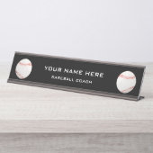 Porte-nom Pour Bureau Entraîneur de baseball (Devant)