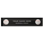 Porte-nom Pour Bureau Entraîneur de baseball (Devant)