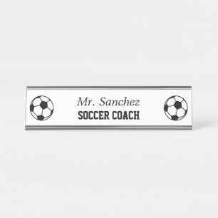 Porte-nom Pour Bureau Entraîneur sportif personnalisé logo ballon de foo
