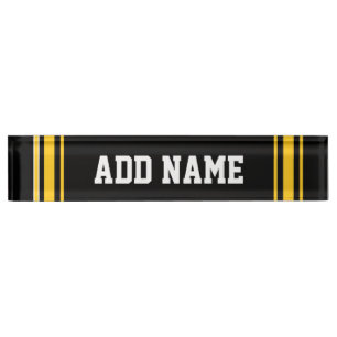 Porte-nom Pour Bureau Équipe Jersey avec le nom et le nombre faits sur