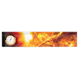Porte-nom Pour Bureau Éruption de Sun - proéminence géante