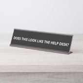 PORTE-NOM POUR BUREAU EST-CE QUE ÇA RESSEMBLE AU BUREAU D'AIDE ? (Devant)