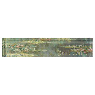 Porte-nom Pour Bureau Étang Claude Monet de nénuphar