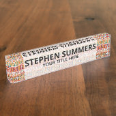 Porte-nom Pour Bureau Ethique Motif d'Afrique tribale (Taille)