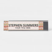 Porte-nom Pour Bureau Ethique Motif d'Afrique tribale (Devant)