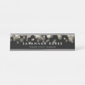 Porte-nom Pour Bureau Étincelle Champagne (Devant)