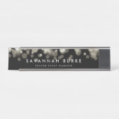 Porte-nom Pour Bureau Étincelle Champagne (Devant)