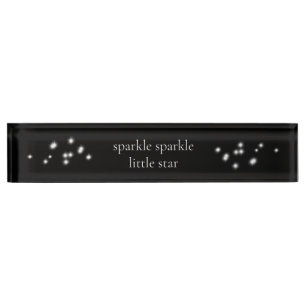 Porte-nom Pour Bureau Étincelle Étincelle Little Star Black Starlight