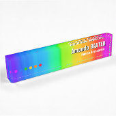 Porte-nom Pour Bureau Étiquette de nom arc-en-ciel