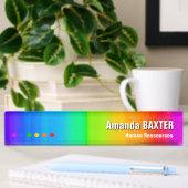 Porte-nom Pour Bureau Étiquette de nom arc-en-ciel