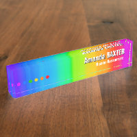 Étiquette de nom arc-en-ciel