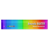Porte-nom Pour Bureau Étiquette de nom arc-en-ciel (Devant)