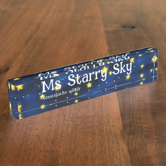 Porte-nom Pour Bureau étoile (Taille)