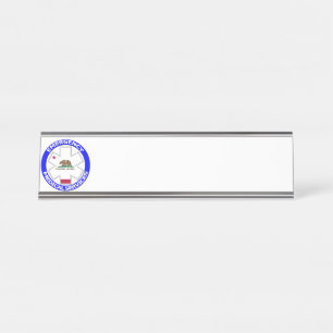 Porte-nom Pour Bureau Étoile de la Californie SME de la vie