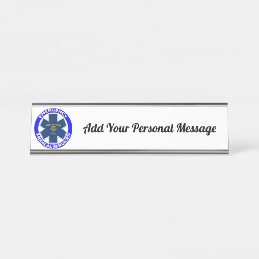 Porte-nom Pour Bureau Étoile de l'Orégon SME de la vie (Devant)