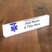 Porte-nom Pour Bureau Étoile d'EMT de la vie (Taille)