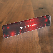 Porte-nom Pour Bureau étoile rouge plaque (Taille)