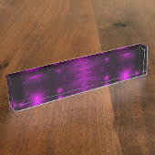 Porte-nom Pour Bureau étoile violette (Taille)